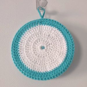 Boho dream catcher with yarn and center glass bead